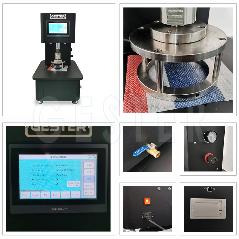 EN 13726-3 Pneumatic Clamping Textile Hydrostatic Tester